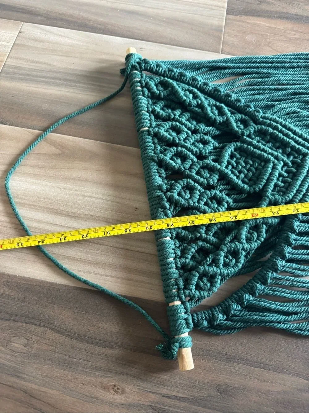Macrame Forest Green Woven Tapestry Fringe Wall Hanging Decor